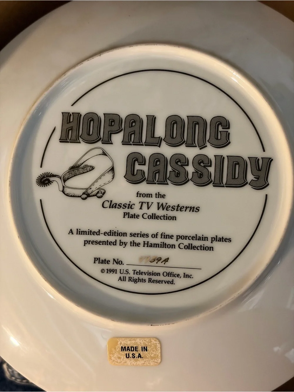 Roy Rogers and Dale collector plates, Lone Ranger and Hopalong Cassidy
